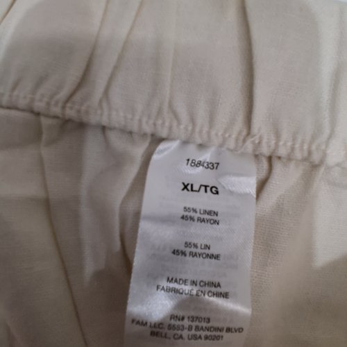 WOMEN'S BANANA REPUBLIC LINEN BLEND PULL ON SHORTS - EXTRA LARGE - CREAM (STYLE: 1884337) image 2