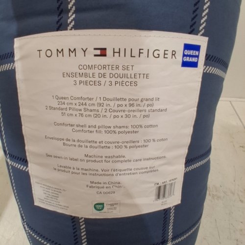3PC TOMMY HILFIGER COMFORTER SET - QUEEN - BLUE/NAVY (MODEL: 1976201) image 5