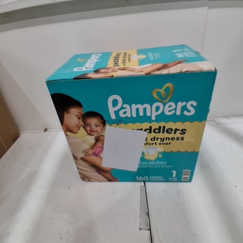 160PK PAMPERS SWADDLERS BEST DRYNESS DISPOSABLE DIAPERS - SIZE 1 (8-14LB) image 2