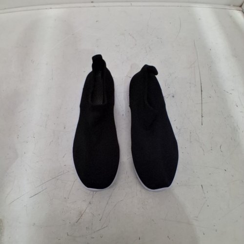 WOMeN'S KNIT LOAFER SNEAKERS MESH BREATHABLE SLIP ON - 7.5 - BLACK/WHITE image 2
