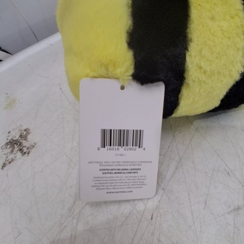 WARMIES MICROWAVABLE WEIGHTED AND SCENTED STUFFED ANIMAL - 13" - BEE/YELLOW/BLACK (MODEL: CP-BEE-1) image 2
