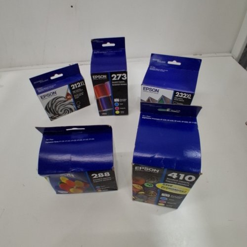 5 ASSORTED EPSON INK CARTRIDGES FOR VARIOUS PRINTERS - 212XL, 232XL, 273, 288, 410 image 3