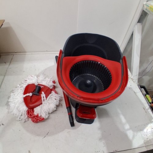 VILEDA EASY WRING RINSE CLEAN SPIN MOP AND BUCKET SYSTEM - 22" TO 36" - BLACK/RED/BLUE - (MODEL: 168467) image 3