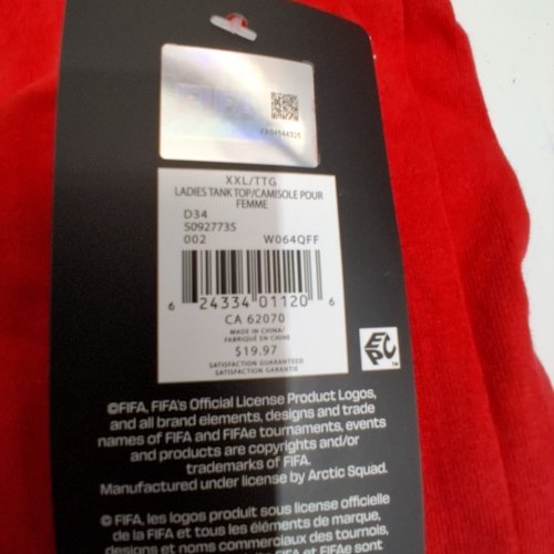 WOMEN'S FIFA WORLD CUP 2026 CANADA TANK TOP - XXL - RED image 2