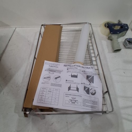 EXPANDABLE PULL OUT DRAWER FOR KITCHEN CABINETS - 14" X 25" X 22" - STAINLESS STEEL image 2