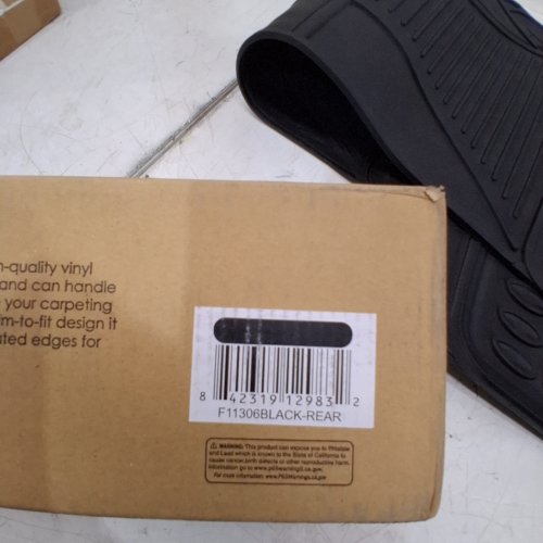 HIGH QUALITY CLIMAPROOF TRIMMABLE NON-SLIP VINYL FLOOR MAT- REAR - BLACK (MODEL: F11306BLACK-REAR) image 2