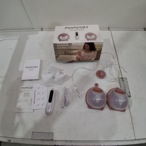 MOMCOZY ULTRA-LIGHT & HANDS FREE BREAST PUMP V2 PRO - 17/19/21 MM FLANGE - WHITE (MODEL: BP141) image 3