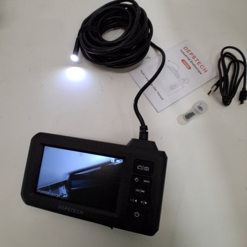 DEPSTECH DUAL LENS INDUSTRIAL ENDOSCOPE INSPECTION CAMERA - 1080P HD, 7.9MM, IP67 WATERPROOF, 4.3" LCD SCREEN, 7 LED LIGHTS, 16.5FT SEMI-RIGID CABLE, 32GB TF CARD - BLACK (MODEL: DS300) image 2