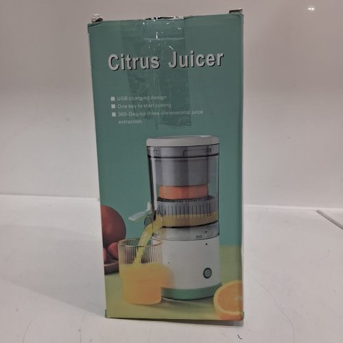 RECHARGEABLE ELECTRIC CITRUS JUICER - WHITE/GREY/TEAL image 8