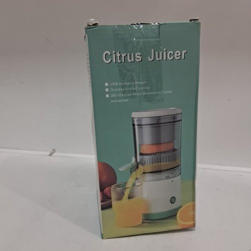 RECHARGEABLE ELECTRIC CITRUS JUICER - WHITE/GREY/TEAL image 9