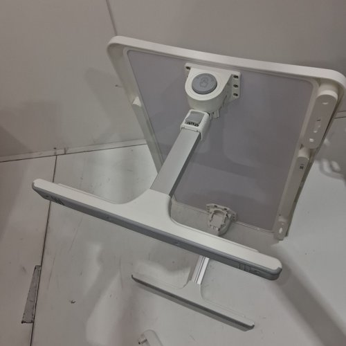 NIFBANG PORTABLE ADJUSTABLE HEIGHT FOLDING LAPTOP BOOK STAND - 21" X 12" X 9.2"-13.1" - WHITE/GREY (MODEL: image 4