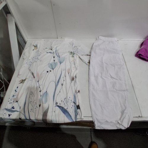 2PC WOMENS BIRDEEM 5/4 SLEEVE TOP SET - WHITE image 2