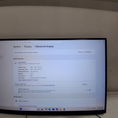 LG ULTRAGEAR GAMING MONITOR WITH QHD (2560 X 1440) / IPS / 200HZ / 1MS / AMD FREESYNC PREMIUM/VESA DISPLAY HDR 400 - 27" - BLACK (MODEL: 27G610A-B) image 2