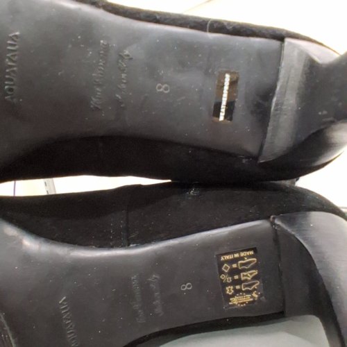WOMEN'S AQUATALIA RHUMBA THIGH-HIGH HIGH HEELS - SIZE 8 - ESPRESSO SUEDE BLACK image 4