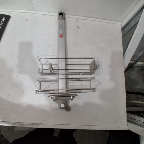 SIMPLE HUMAN ADJUSTABLE SHOWER CADDY ALUMINUM - LARGE - SILVER image 2