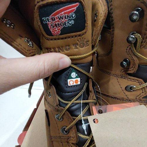 MEN'S RED WING WATERPROOF CSA SAFETY TOE WORK BOOTS - 8.5 - BROWN (ITEM: 3565) image 4