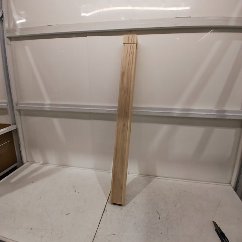 SLEEK MODERN SOLID RED OAK STAIR NEWEL POST WITH A SINGLE GROOVE - 3.5" X 3.5" X 36" - image 4