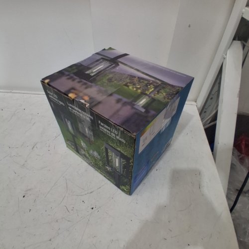 4PK GTX NATURALLY SOLAR POWERED 25LM PATHWAY LIGHTS - 4"X4"X23"- BLACK (MODEL: 1937955) image 6