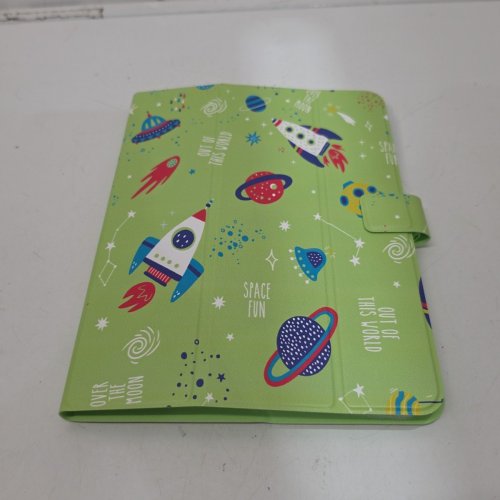 KIDS UNIVERSAL MAGNETIC CLOSE TABLET CASE - FITS TABLETS 7-11" - GREEN/SPACE image 2