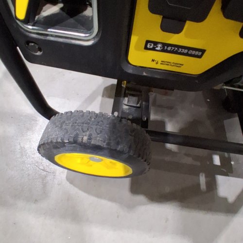 CHAMPION PORTABLE GENERATOR ON WHEELS - 24.9" X 22" X 23.8" - 4450 STARTING WATTS / 3550 RUNNING WATTS / 120 V / 29.6 AMP - YELLOW / BLACK (MODEL: 100460) image 5