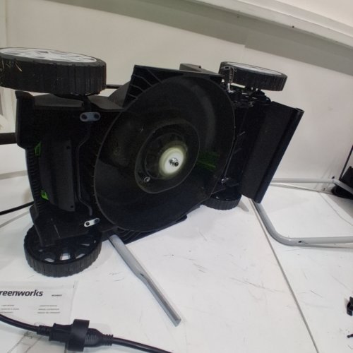 GREENWORKS 9A ELECTRIC CORDED LAWN MOWER W/ ADJUSTABLE HEIGHT & SAFETY SWITCH - 14" - GREEN/BLACK (MODEL: MO09B01) image 2
