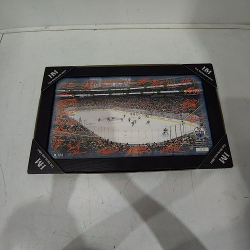 THE HIGHLAND MINT EDMONTON OILERS 2024-2025 SIGNATURE RINK PRINT - 33/5000 - 19.5" X 12" - BLACK image 2