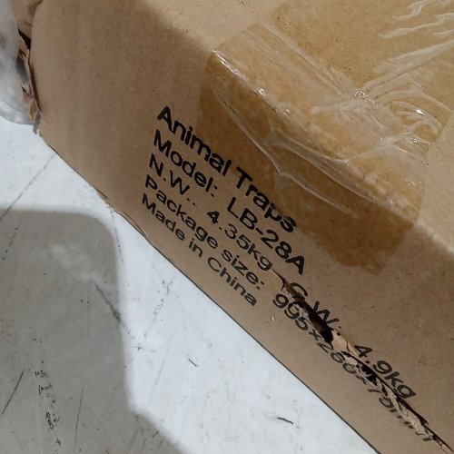 HUMANE ANIMAL TRAP - GALVANIZED IRON - 31" X 10" X 12" - SILVER (MODEL: LB-28A) image 2
