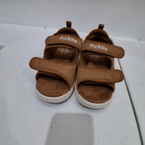 WOMEN'S FITVILLE WIDE ARCH SUPPORT VELCRO SANDALS - SIZE 6 WIDE - BROWN (ITEM: HF-ETRSV320250710W) image 3