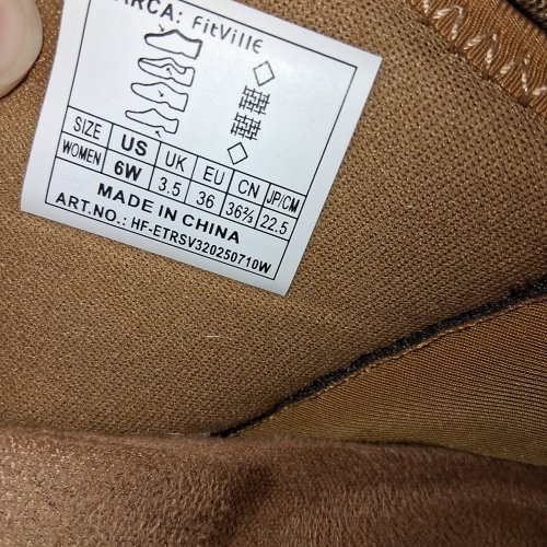 WOMEN'S FITVILLE WIDE ARCH SUPPORT VELCRO SANDALS - SIZE 6 WIDE - BROWN (ITEM: HF-ETRSV320250710W) image 4