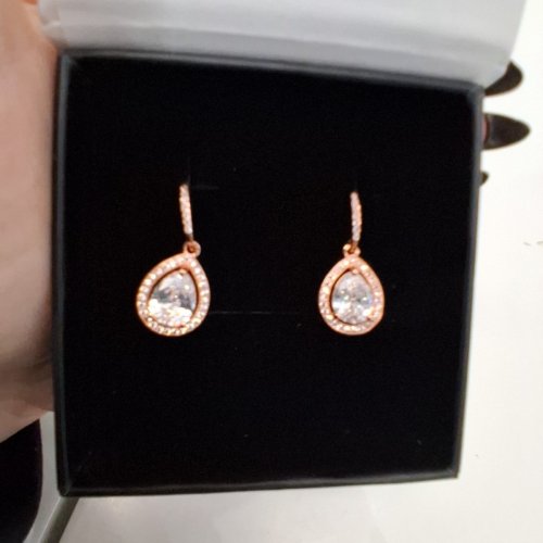 WOMENS CATE & CHLOE ISABEL DROP EARRINGS - ROSE GOLD (ITEM: CCGM20025ER-RG) image 3