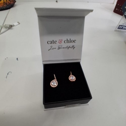 WOMENS CATE & CHLOE ISABEL DROP EARRINGS - ROSE GOLD (ITEM: CCGM20025ER-RG) image 5