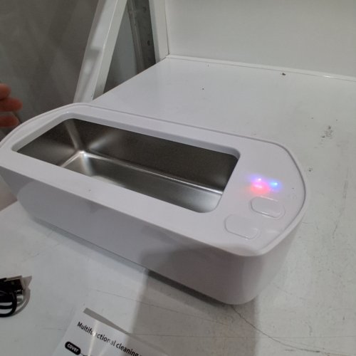 MINI PORTABLE ULTRASONIC 360 HIGH FREQUENCY CLEANING MACHINE WITH BUILT-IN TIMER - WHITE/GREY image 2