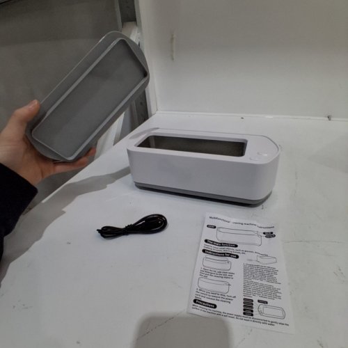 MINI PORTABLE ULTRASONIC 360 HIGH FREQUENCY CLEANING MACHINE WITH BUILT-IN TIMER - WHITE/GREY image 3