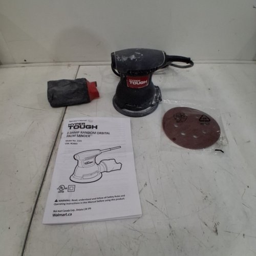 HYPER TOUGH RANDOM ORBITAL PALM SANDER WITH DUST BAG - 5" / 2AMP - BLACK (MODEL: 2101) image 3