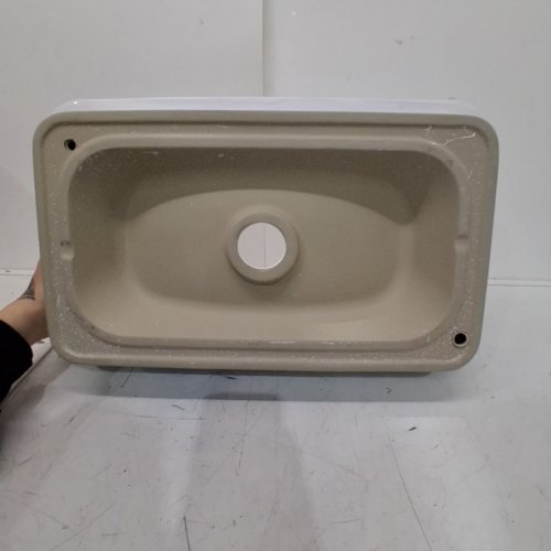 SEMI-RECESSED CERAMIC VESSEL SINK WITH DRAIN HOLE - 19.29"X12.01" 1-3/4" DRAIN - WHITE (MODEL: 1170 image 4