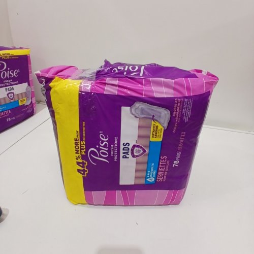 78PK POISE FRESH PROTECTION PADS - 4 MODERATE ABSORBENCY, LONG LENGTH - PURPLE image 4