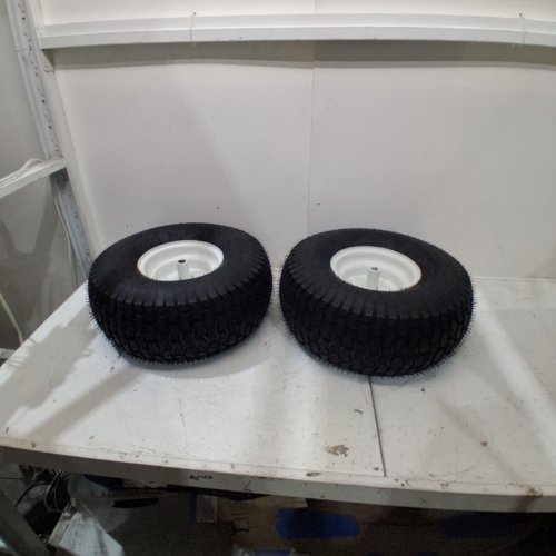 2PK GICOOL 4 PLY TUBELESS LAWN MOWER TIRES - 20 X 8.00-8 - BLACK / WHITE image 2