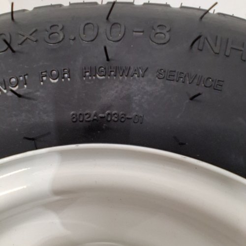 2PK GICOOL 4 PLY TUBELESS LAWN MOWER TIRES - 20 X 8.00-8 - BLACK / WHITE image 4