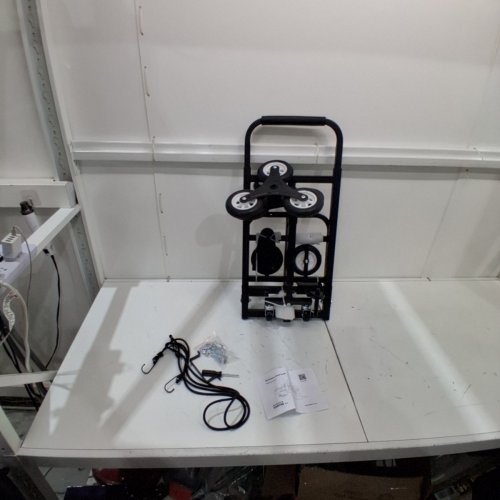 GARVEE STAIR CLIMBING HAND TRUCK CART WITH TPR TRIANGLE WHEELS - 375LBS CAPACITY - BLACK (MODEL: PIS_0132THKQ) image 2