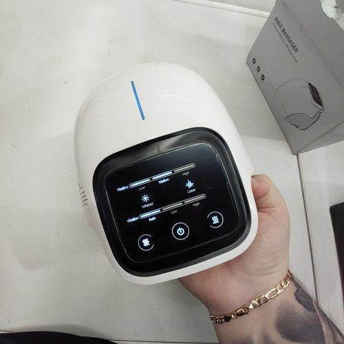 WIRELESS RELAXING KNEE MASSAGER - WHITE/BLACK image 2