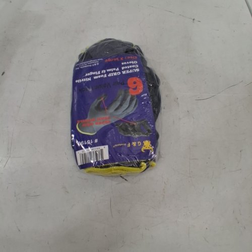 6PR G&F PRODUCTS WORKING GLOVES WITH MICRO FOAM COATING - EXTRA LARGE - GREY/BLACK (MODEL: 15196) image 2