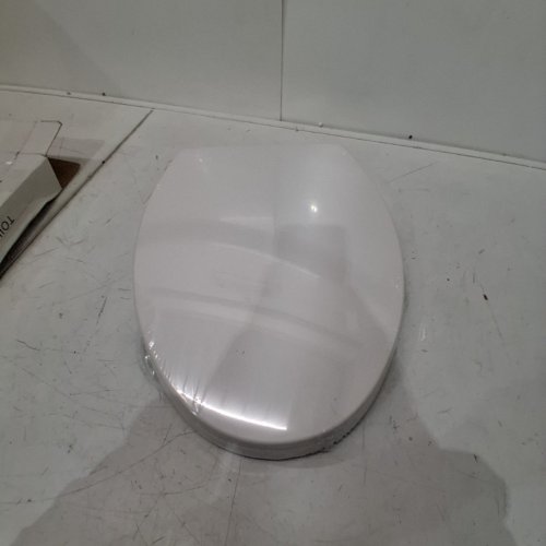 EILLBAR ELONGATED OVAL(OBLONG) TOILET SEAT WITH SOFT CLOSE - 18.5" - WHITE image 2