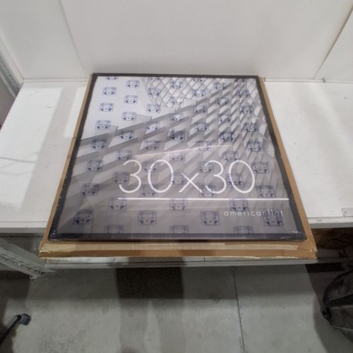 AMERICANFLAT PICTURE FRAME WITH POLISHED PLEXIGLASS - 30" X 30" - BLACK image 2