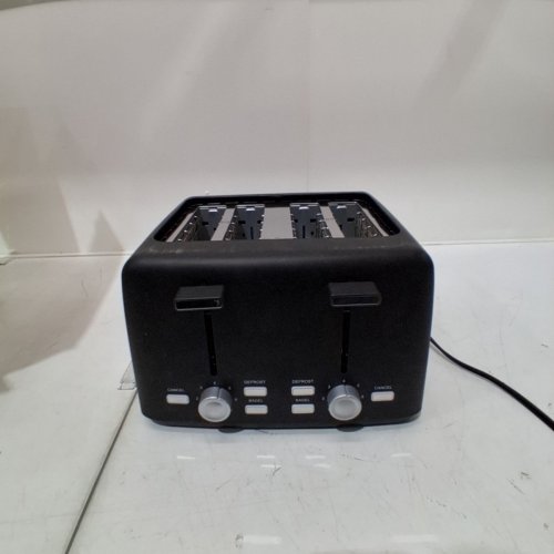 AMAZON BASICS 4 SLICE TOASTER WITH 7 SETTINGS - 1500W - BLACK/SILVER (MODEL: B0D2L3HJ8J) image 3