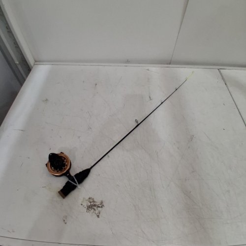 2PC CLAM SPOOLER ELITE INLINE FISHING ICE COMBO - 28"- 2.3:1 - AMBIDEXTROUS - ULTRA LIGHT - BLACK/BRONZE image 2