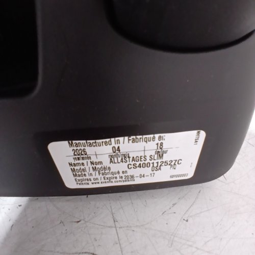 EVENFLO ALL4STAGES SLIM PLUS CANOPY CARSEAT - 4-40LBS/30-65LBS - BLACK (MODEL: CS400112527C) image 2
