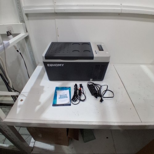 EUHOMY PORTABLE CAR REFRIGERATOR WITH APP CONTROL - 18L - 12V - FROM -4° TO 68°F - BLACK/GREY (MODEL: CFC-18 / CF004-18BL-CAEH) image 3