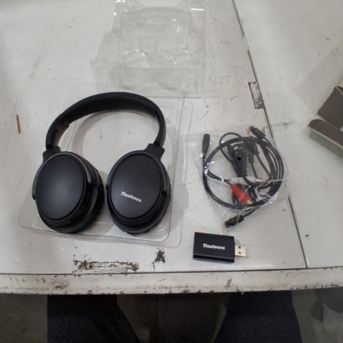 TIANFUCEN WIRELESS HEADPHONES FOR TV - 165FT RANGE - COMPATIBLE WITH OPTICAL / AUX / RCA / USB OUTPUTS - BLACK (MODEL : BKM400) image 2