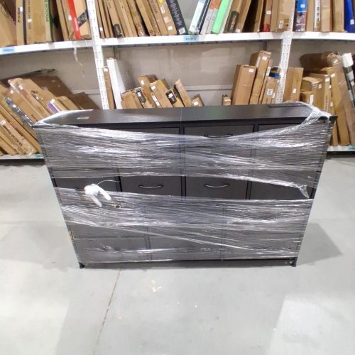 EXENORAY 16 FABRIC DRAWER LONG DRESSER WITH CHARGING STATION - 51" - 374 LBS CAP - BLACK/GREY image 2