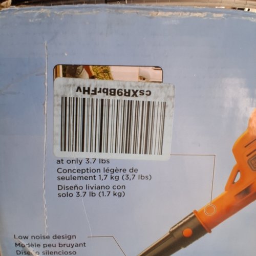 DECKER 20V MAX LITHIUM CORDLESS BLOWER - BLACK/ORANGE (MODEL: LSW221) image 2